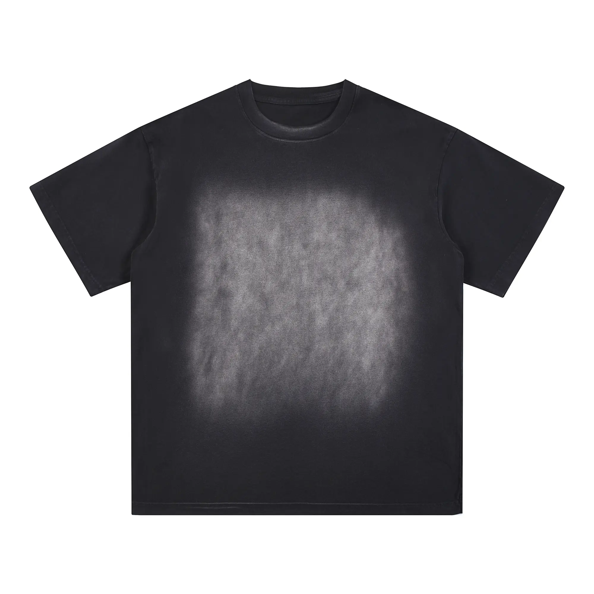 Inflation Washed Gradient 100% Cotton Oversized T-Shirt 2026 Spring Summer Streetwear Fashion Short Sleeve Tee, Casual, Menswear  Round Neck, Shortsleeve
