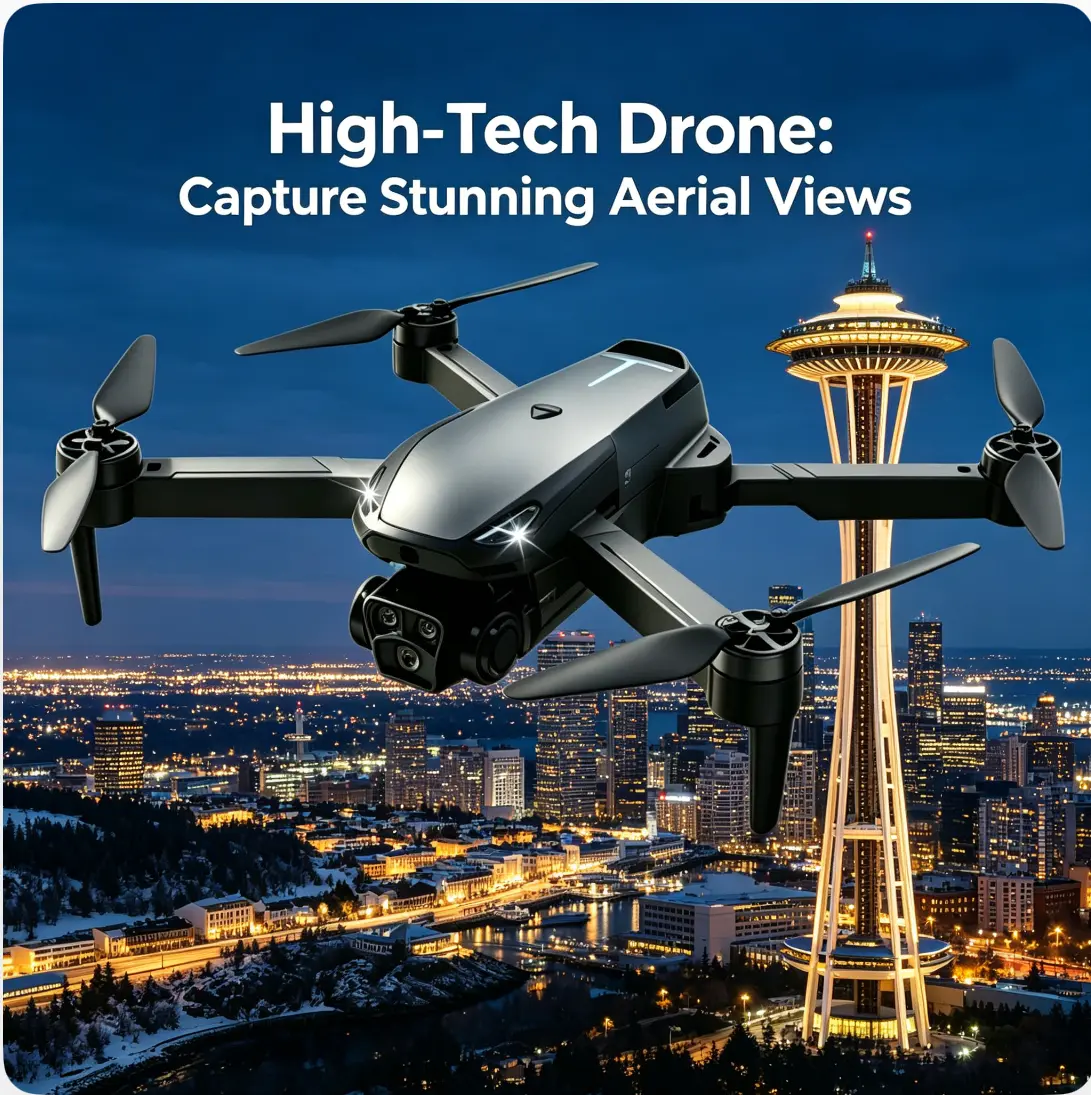 2026 M8 Pro Drone & 4K Camera, GPS & 5G WiFi FPV, Brushless Motor, Optical Flow Hover, Smart Obstacle Avoidance, Auto Return, 360° Stunt Roll, Dual Batteries Included