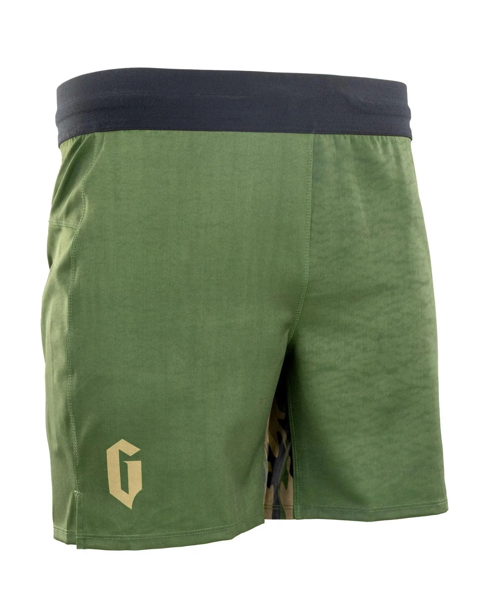 Gameness Men's Combate Unlined Grappling Shorts - 5-Inch Mid-Thigh Cut with a Secure Waistband and Split Hem for Martial Arts, M, Male, Sublimated Panels, Unlined Fabric, Athletic Graphic Men's Sports Shorts, Grapplers, Combat Sports