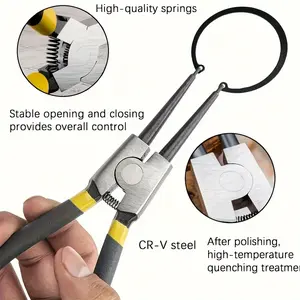 Ring Remover Tool Set, Stainless Steel C-Clamp & 4-Piece Carding Kit, Durable External Ring Removal Clamp