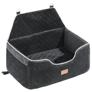 VEVOR Dog Booster Car Seat Pet Car Seat for Medium Large Dog up to 55 lbs Black