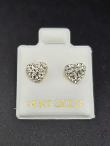 14K Gold Earrings - Hearts