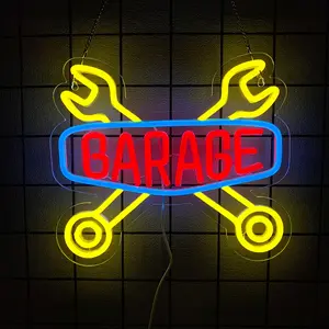 Garage Neon Sign Auto Shop Garage LED Signage Custom LED Garage Lighting Wall Decor Men's Space Custom Neon Sign Auto Repair Shop Workshop Birthday Gift