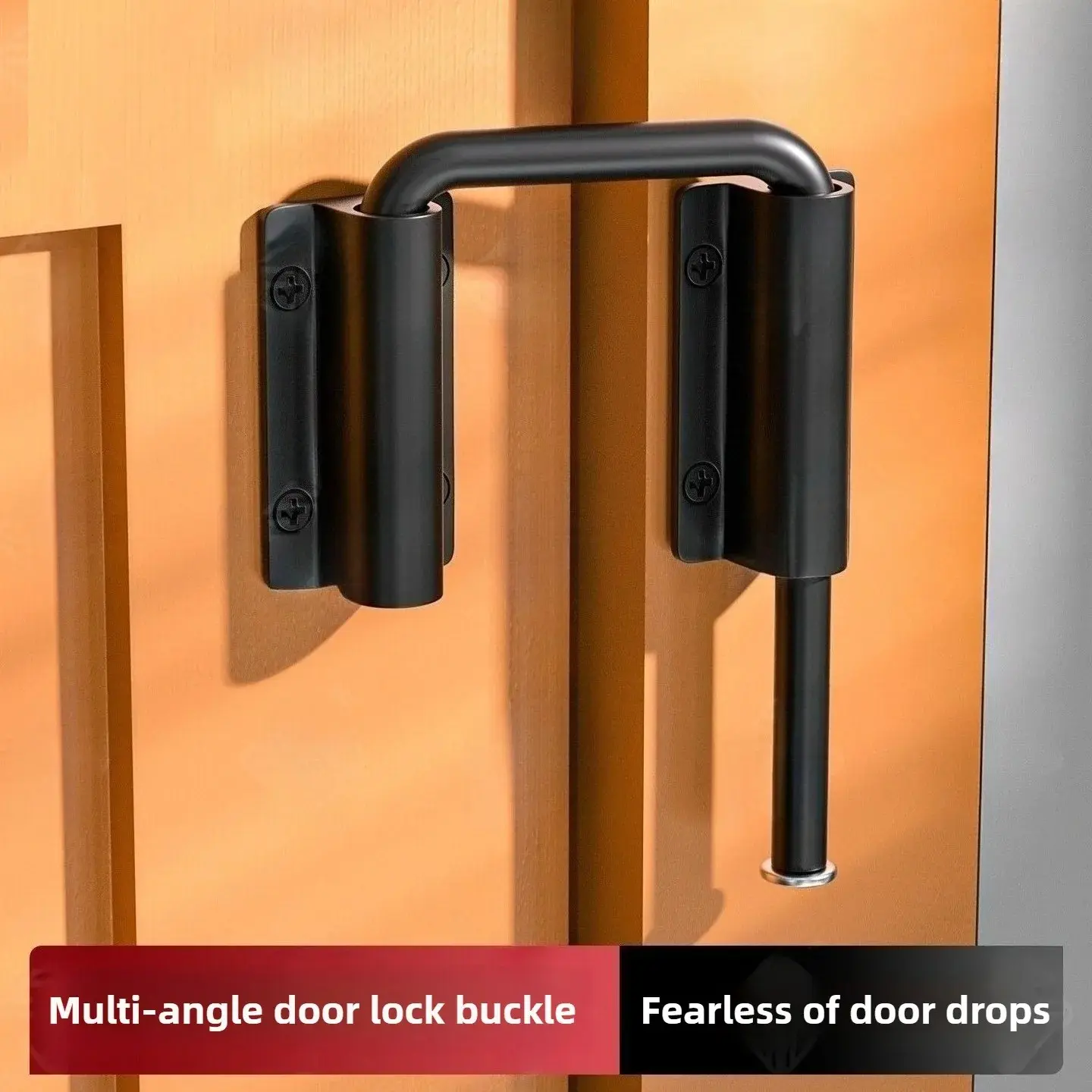 1Pcs Heavy Duty Durable Aluminum Alloy Door Latch Lock 90/180 Degree Adjustable Gate Latch Anti-Theft Safety Door Buckle Firm Fixed Door Bolt Home Garden Shed Fence Cabinet Door Locks Security Hardware Accessories