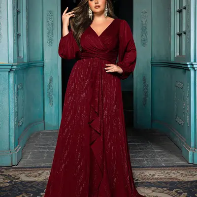 Plus Size Dresses Burgundy - TikTok Shop Plus Size Dresses Burgundy - TikTok Shop