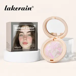 Multi-Effect Color Correction Palette, 1 Compact Multi-Shade Powder Disk with Fine Texture, Precise Concealer + Even Brightening + Long-Lasting Setting, All-in-One Foundation Makeup, Highlight Contour Palette, Travel-Friendly, Baked Bronzer