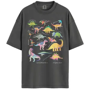 Comfort Colors Dinosaur Shirt, Colorful Dino Graphic Tee, Cute Prehistoric Animal T-Shirt, Gift for Dino Lovers