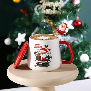 Christmas Mug- CeramicTea mugs with Christmas decoration- Christmas cup for Coffee, Hot Chocolate, Milk -Gift for Women, family, Friends, Colleagues- 400 ML/ 13.5 Fl oz
