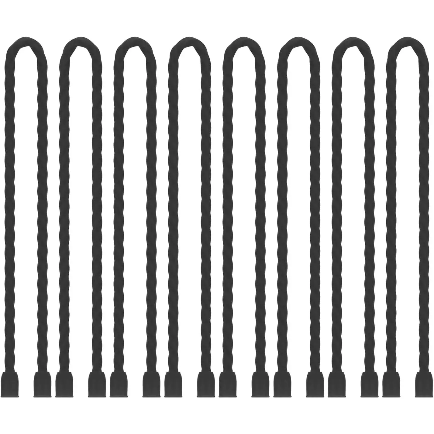8 count   Ties 12-Inch  Twist Ties Steel-Core  Tie Straps Organizer All Purpose Bendable Cord Tie for Indoor Outdoor Bundling Holding Securing and Wrapping Cables (Black)