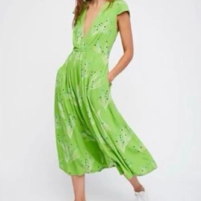 Free People Vieques Off-The- Shoulder Midi Dress Size XS - TikTok Shop