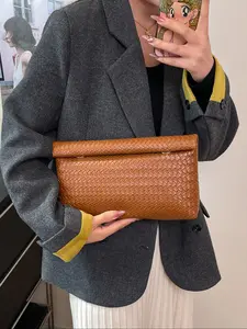 Trendy Solid Color Casual Argyle Handbag, Large Capacity Coin Purse Wallet Bag for Women, All Season Fashion Accessory, Wallet Clutch