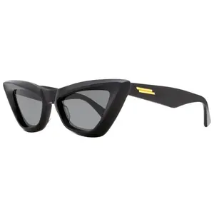 Bottega Veneta Cateye Sunglasses BV1101S 001 Black/Gold 53mm 1101