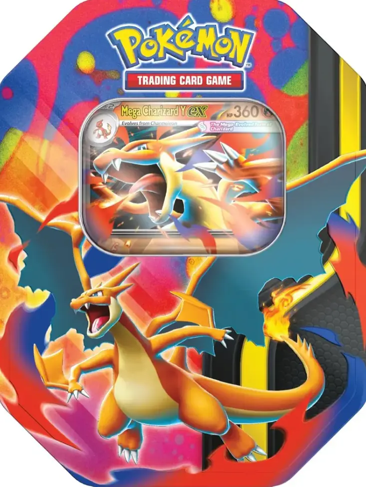 Pokémon Mega Charizard Y Collection Tin, Authentic Sealed