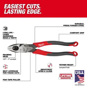 Made In The USA Milwaukee Pliers MT550/MT555/MT558 Durable Design Comfortable Grip Versatile Use