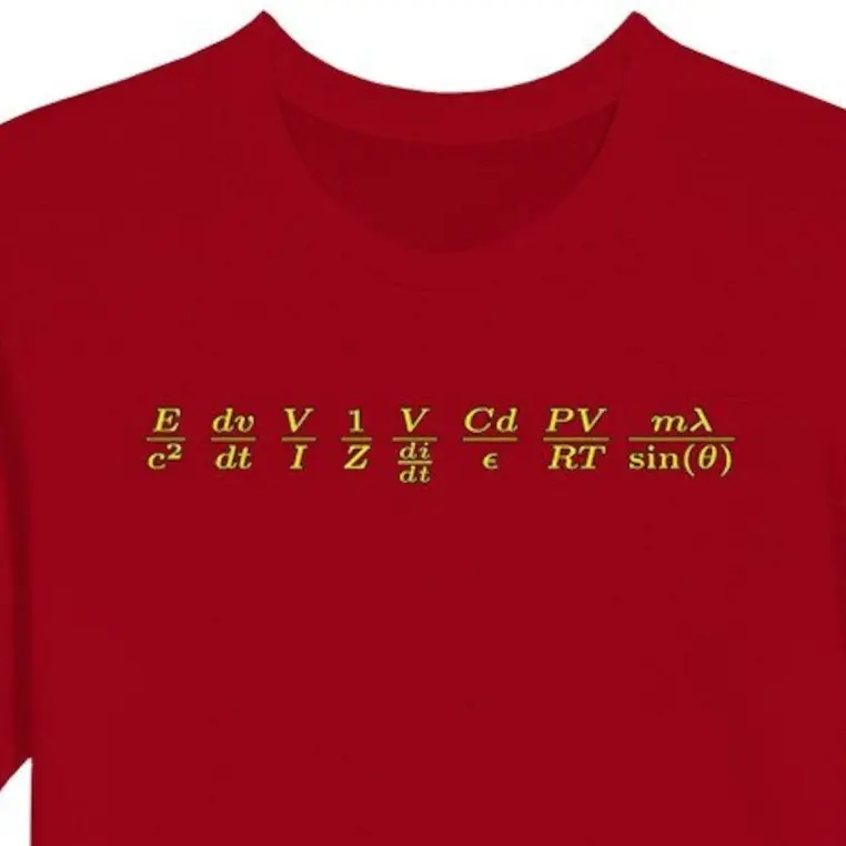 University of Maryland tshirt math/physics equations