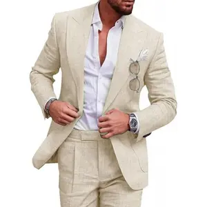 Men's Clothing 2 Piece Casual Summer Beach Wedding Groom Jacket Pants Set Business homecoming  suit Slim Fit 2-Button Men's Suit Slim Fit Lightweight Men's Blazer Men's Stretch Modern Fit Plaid Suit Men's Slim Fit Double Breasted Blazer
