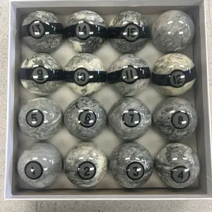 Premium Marble Swirl Billiard Pool Table Ball Set