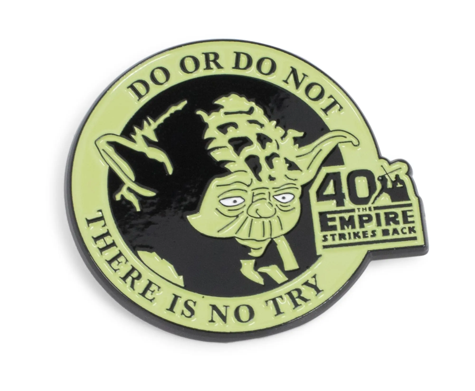 Officially Licensed Star Wars The Empire Strikes Back 40th Anniversary Yoda Enamel Collector Pin, 1.5 in, Colored Enamel Inlay, Durable Base Metal Brooch, Unisex, One Size
