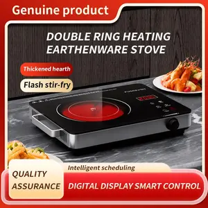 Single Burner Electric Hob 2000W Countertop Hot Plate, Infrared Cooker for Cooking Portable Stove, Compact Hotplate Temperature Adjustable, Touch & Knob Control Adjustable,Electric,Ceramic,Stove