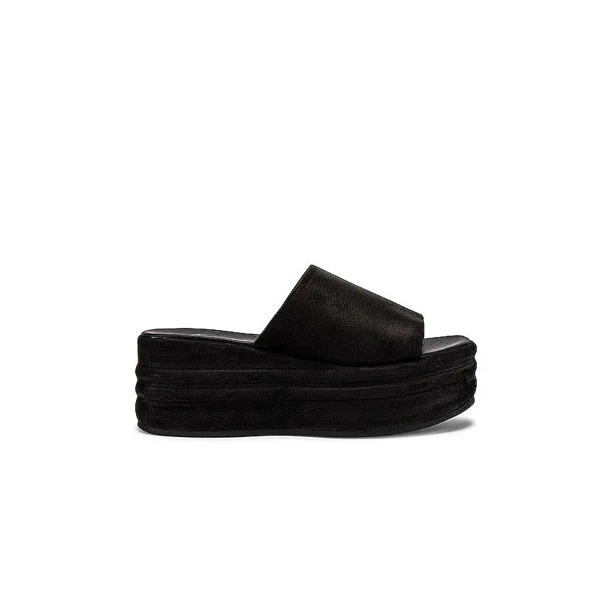 Free People Harbor Platform Sandal in Black
