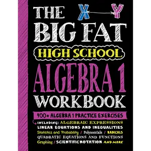 The Big Fat High School Algebra 1 Workbook by Workman Publishing [Paperback Book]