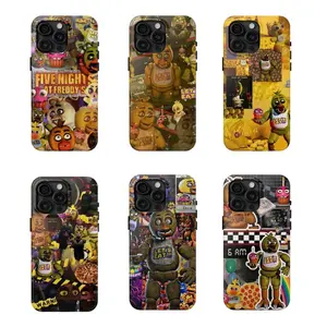 FNaF Chica 2 Phone Case, Scary Freddy Fazbear, Bonnie, Foxy, Puppet, Balloon Boy Inspired Gaming Cover, Suitable for iPhone 17-11 Pro Max/Plus and  Samsung Galaxy S23-25