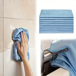 8pcs Microfiber Glass Cleaning Cloths - 40×40cm/15.74×15.74Inch, Lint-Free, Traceless, Shiny Surface Towels for Windows, Mirrors, Kitchen Countertops, Car Windows, and Bathroom Surfaces