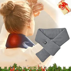 USB Powered Heated Scarf Adjustable Temperature Soft Material Wireless Neck Warmer Perfect Gift for Winter Outdoor Indoor Office Use