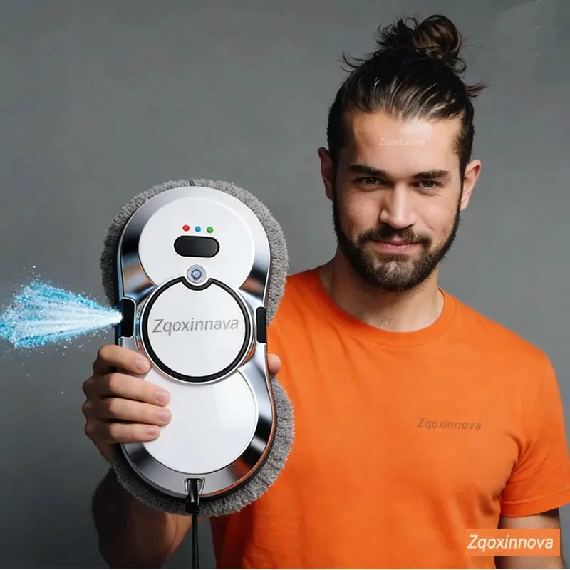 Water Spray Home Window Cleaning Robot With Tank Smart Window Glass Vacuum Cleaner One-key Glass Wall Cleaning Machine
