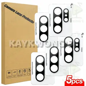 KAYKWONG'S 5-Pack Ultra HD Tempered Glass Lens Protector for Samsung Galaxy S22 5g/s23/s24/S25/S26 Series, Full Screen Coverage, Anti-Glare, Easy Installation
