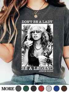 Women's Plain / Letter Print Round Neck Graphic Tee, Vintage Trendy Casual Short Sleeve T-shirt for Daily Wear, Ladies All Seasons Clothes