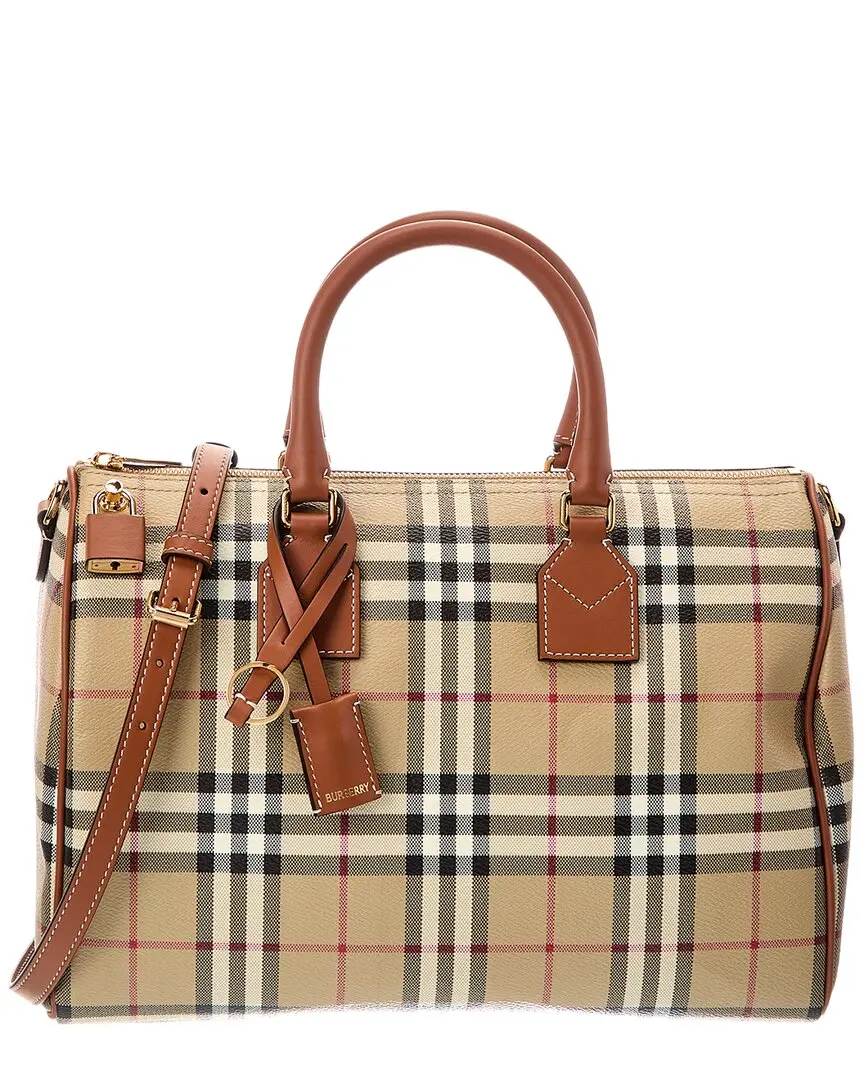 Burberry Check Canvas Luggage Bag