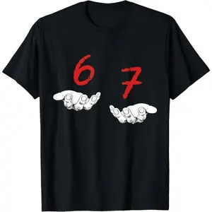 [100% Cotton]Funny Hands Six Seven 6 7 Meme Gen Alpha Slang T-Shirt