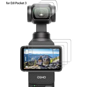 Screen & Lens Protector for DJI Osmo Pocket 3, Tempered Glass LCD Display Film, Ultra HD, 9H Hardness, Scratch Resistant Accessories, Camera, Protection