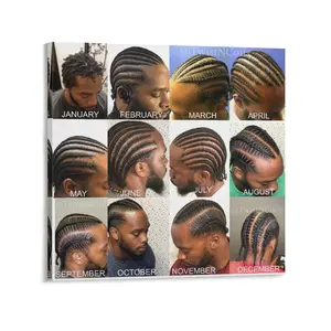 Hair Salon Braiding Creative Poster Braiding Creative Poster Boy Braiding Style And Size Decor Print