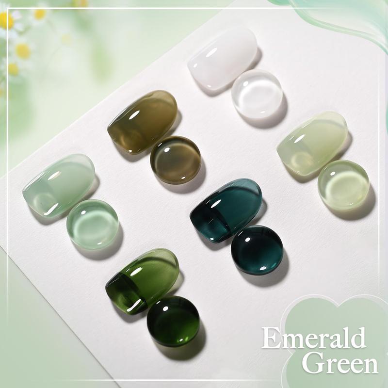 Purple Grape Jelly Gel Nail Polish Set, 6 Transparent Colors Sheer White Pink Gel Nail Kit for Salon Gel Manicure and Nail Art DIY at Home