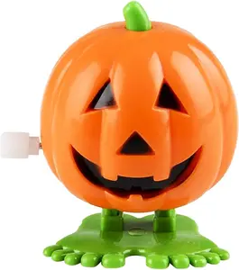 Halloween Pumpkin Wind-Up Toys, Birthday Party Favors, Novelty Toys for Boys and Girls, 2" Inches (3-Pack)