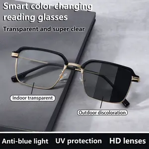 Reading Glasses – Auto Tint, Anti-Blue Light, UV Protection | Perfect for Work, Travel & Everyday Comfort Anti-Blue Light Presbyopia Glasses,Color-Changing,for Reading,for men and women to try