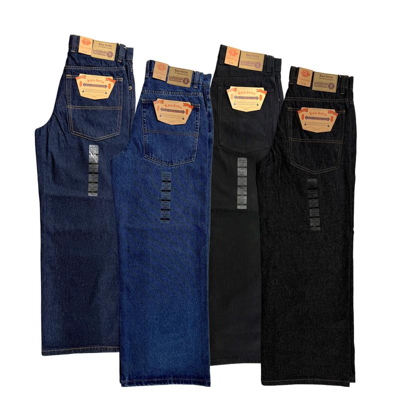 KNOBETTA Ultra Wide Leg Baggy Jeans - KNOW BETTA Classic Fashion Durable Denim Exaggerated Wide Leg 5 Pocket Design Perfect for Casual Wear & Skate Sessions