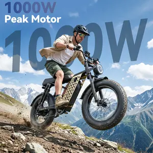 ECLIO F01 Electric Bike for Adults,1000W explosive power, Disc Brakes, 48V 13Ah battery can run for 80 miles ️ 20" tires electricbike ,  28MPH super speed, sofa seat + Bluetooth connection is super amazing～Off-Road Fat Tire Ebike,7-Speed, Full Suspension
