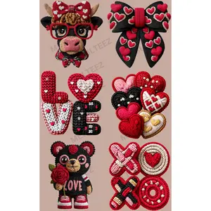 VALENTINE'S DAY (6) PREMADE GANGSHEET - 22X36 DTF TRANSFERS - DIRECT TO FILM