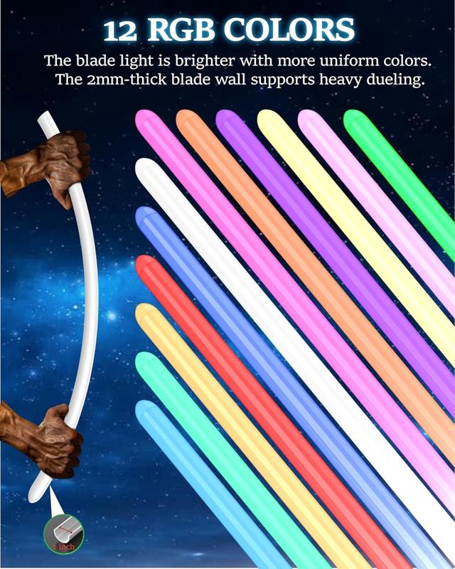 Lorsaberus Lightsaber for Dueling 12 RGB Light Saber with Motion Control Real Light Sabers for Kids Adults Smooth Swing Metal Lightsabers Toy with 16 Fonts for Halloween/Christmas Cosplay/Gifts/Fans