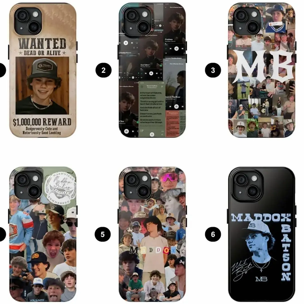 V2 Maddox Batson Phone Case, Country Music Phone Case Featuring, Tour Gift For Fan
