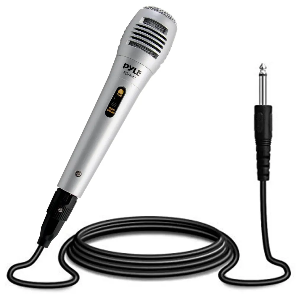 Dynamic Microphone High Output Steel Mesh Grill with 6.5 ft XLR Cable