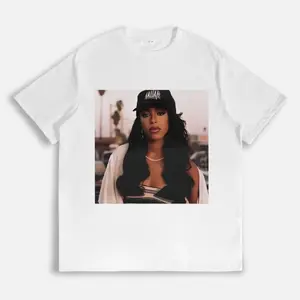 Retro Aaliyah Graphic Unisex T-Shirt - Bootleg Rap Style 90s Fashion Crewneck Streetwear for All Genders