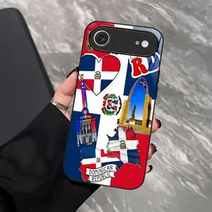 Dominican Pride Transparent Case - Premium Soft TPU Shockproof Phone Case for iPhone 17 Air, Dominican Republic Phone Case, Phone Case, Case--975