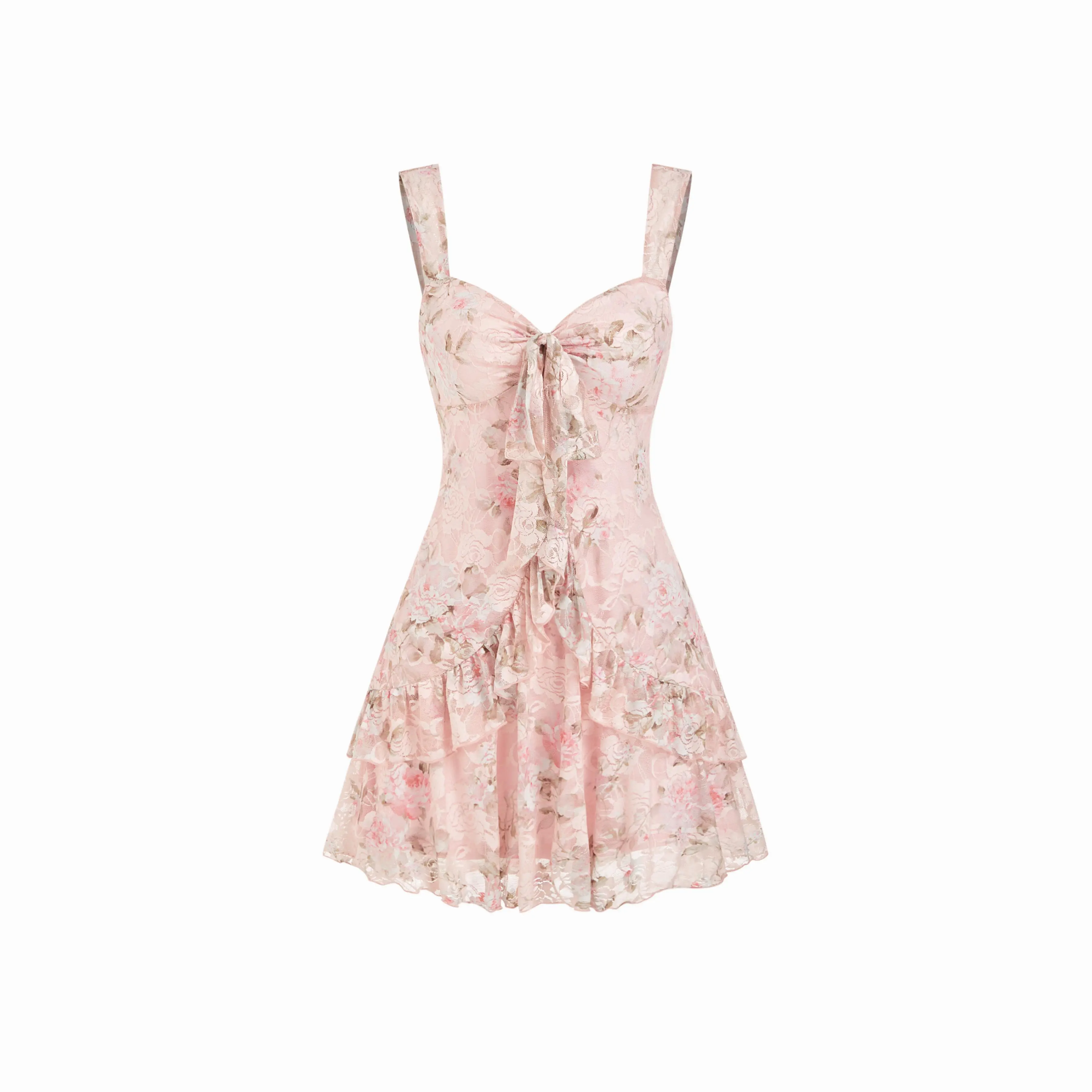 pink lace mini dress - TikTok Shop