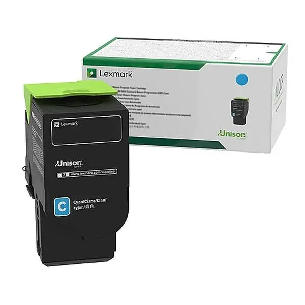 Lexmark C2310C0 High-Yield Cyan Return Programme Toner Cartridge for C-MC23-C-MC25 Printers - 1000 Pages, Shake-Free Lexmark Print Compatibility