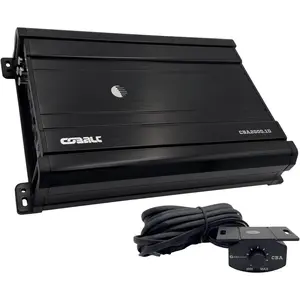 Cobalt CBA2000.1D Monoblock 1- Class D Amplifier for  Subwoofer, 2000W Max, 500W RMS, 1/2/4 Ohm , Adjustable Low Pass with Bass Boost, MOSFET Power , Bass Knob Included