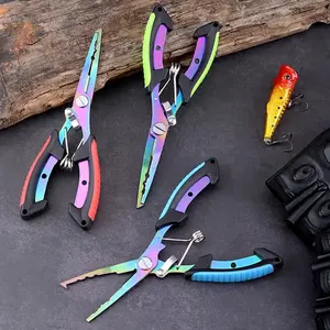 Rainbow Multifunction Fishing Pliers!  Cut line, remove hooks, open split rings, and crimp leads—all in one! Anti-slip grip, rust-resistant stainless steel, perfect for saltwater & freshwater fishing. Your tackle box’s new must-have!